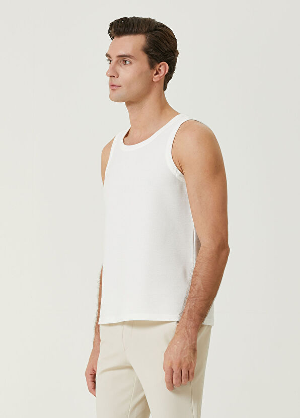 Beymen Club Beyaz Enine Ribli Atlet - 4