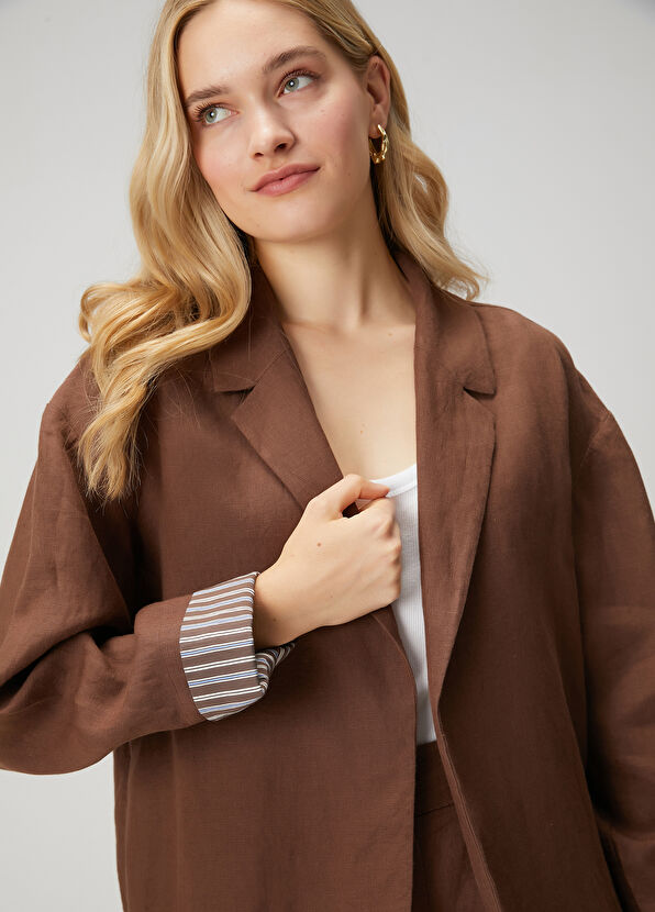 Beymen Club Light Brown Linen Coat - 3