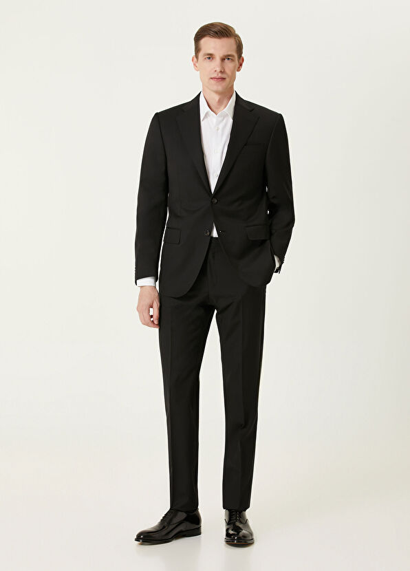 Siyah Yün Takım Elbise - Görsel 2