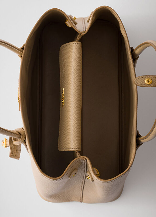 Prada Double Saffiano Deri Orta Boy Kadın El Çantası - 4