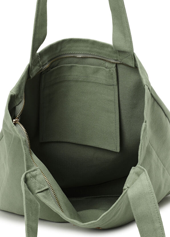 Beymen Club Aqua Green Women's Canvas Bag - 4