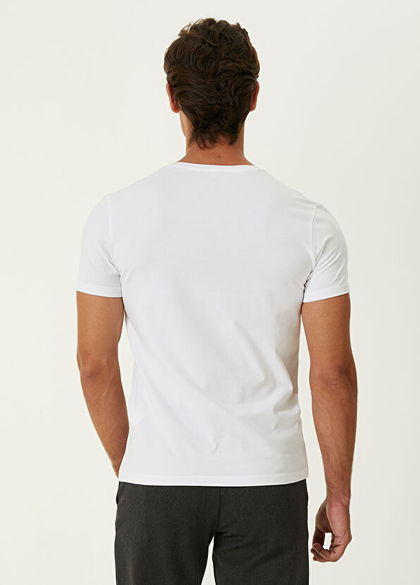 Beymen Club Beyaz Basic T-shirt - 4