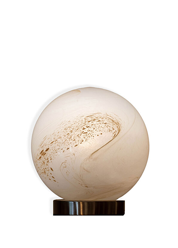 Studio Chaka White Cappuccino Handmade Glass Table Lamp - 1