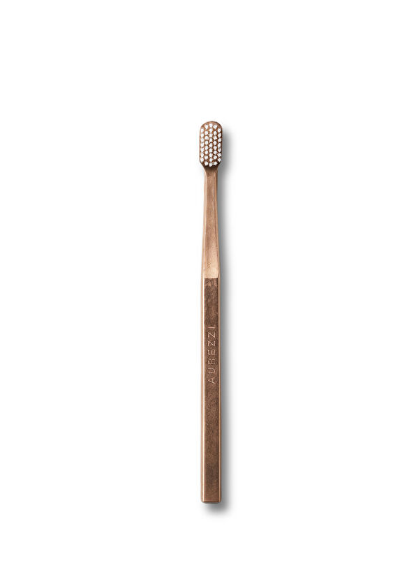 Aurezzi Rose White 18K Gold Plated Soft Soft Toothbrush - 1