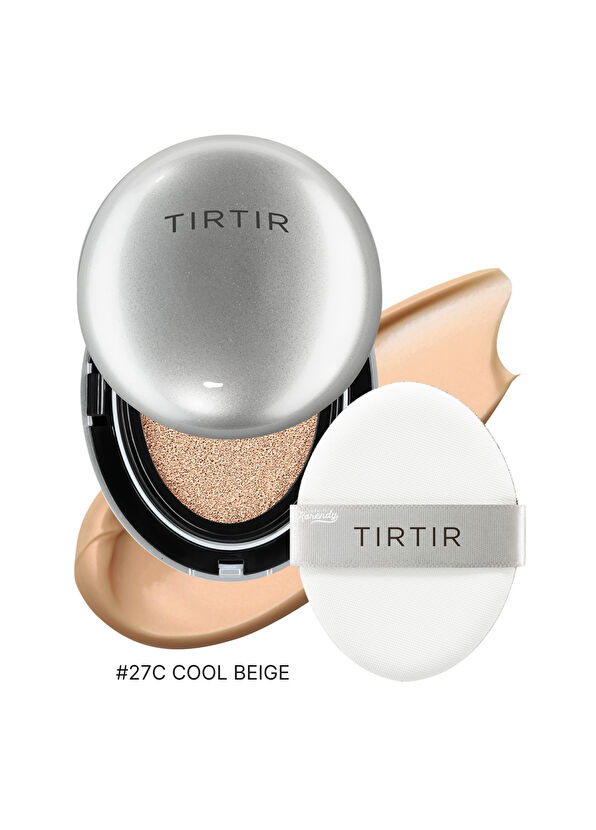 Tırtır Mask Fit Auro Cushion 27 C Cool Beige Uzun Süre Parlaklığını Koruyan Kusursuz Kapatıcı Yarı Parlak Bitişli Cushion Fondöten 18 gr - 2
