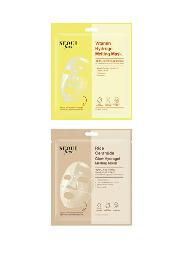 Dermal Vitamin ve Pirinç Canlandırıcı Pürüzsüzleştirici Eriyen Kore Yüz Maskesi Seti 34 gr - 1