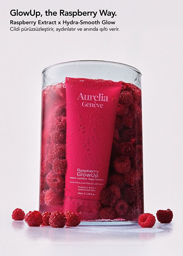 Aurelia Genève Raspberry Glowup Instant Lushglow Vegan Exfoliator - 2