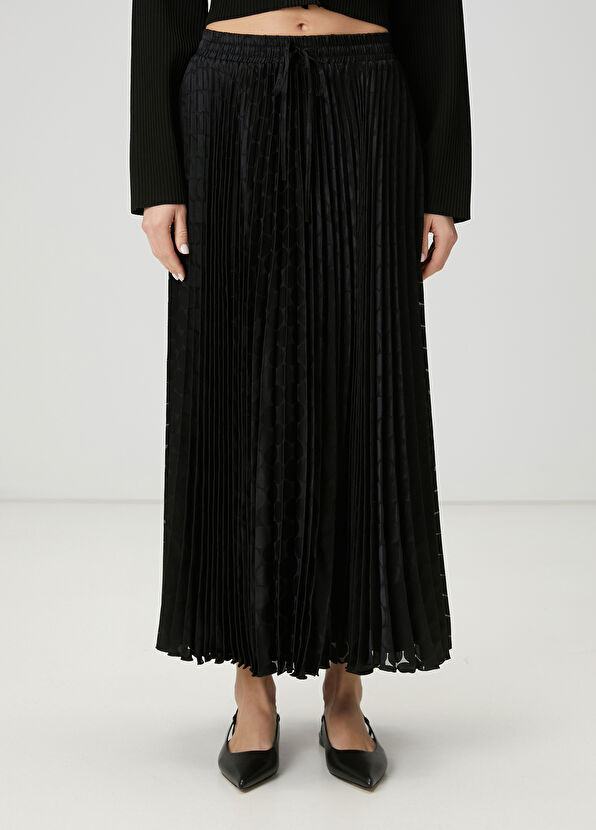 Beymen Club Siyah Pileli Midi Etek - 3