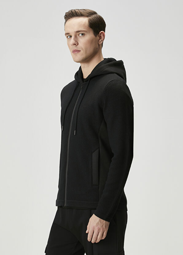 Beymen Club Black Hooded Wool Knit Cardigan - 4