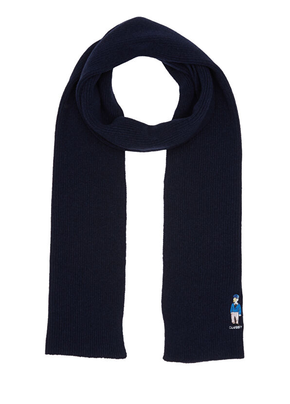 Beymen Club Clubby Navy Blue Men's Wool Scarf - 2