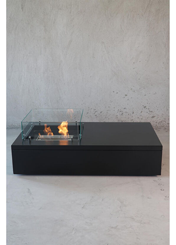 Korflame Rettan Siyah Metal Bacasız Şömine - 3