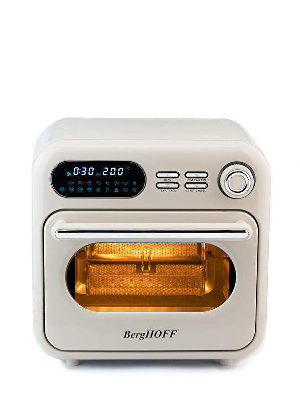 Berghoff Gem Retro Vanilya Krem Rengi Dijital Airfryer+Mini Fırın 18 Lt - 2