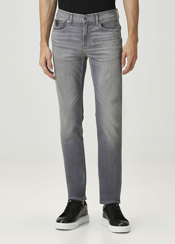 7 For All Mankind Slimmy Gri Jean Pantolon - 2