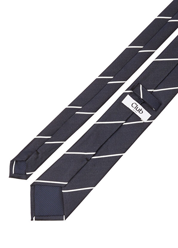Beymen Club İndigo İnce Çizgili İpek Kravat - 2