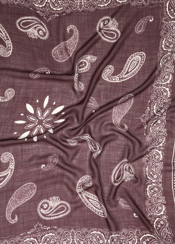 Beymen Club Burgundy Women's Silk Blend Wool Shawl - 2