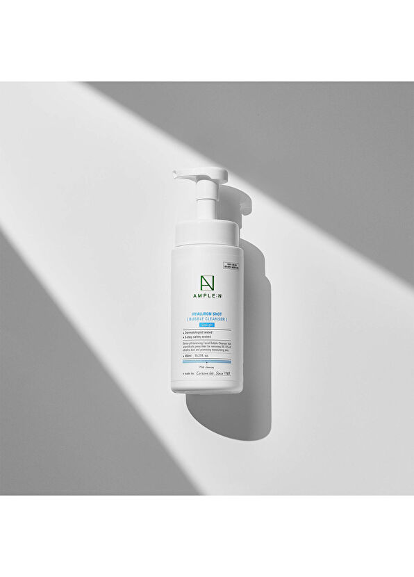 AMPLE:N Hyaluron Shot Bubble Cleanser Moisturizing Facial Cleansing Foam 450 ml - 2