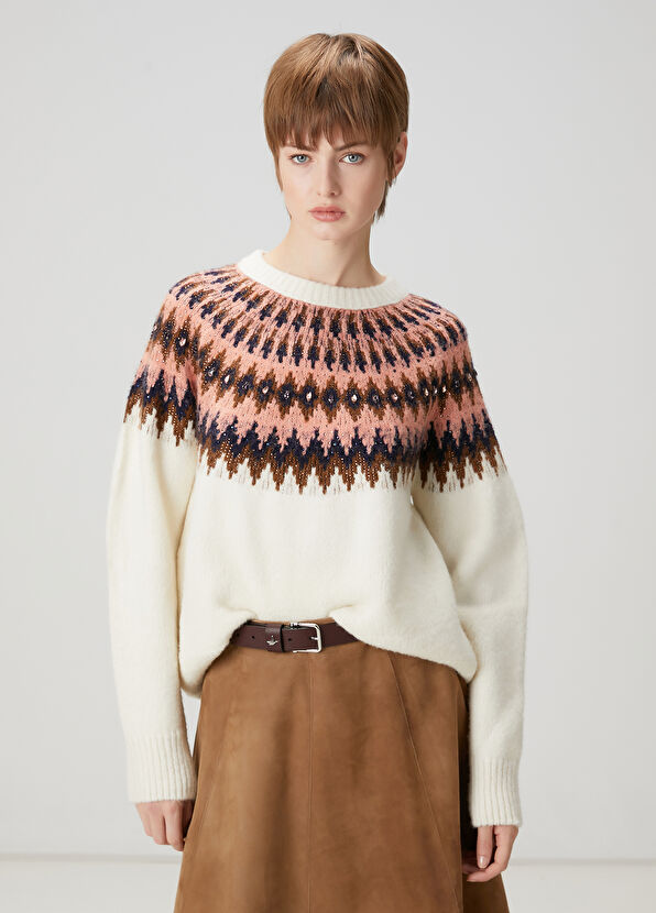 Beymen Club Ecru Embellished Sweater - 1