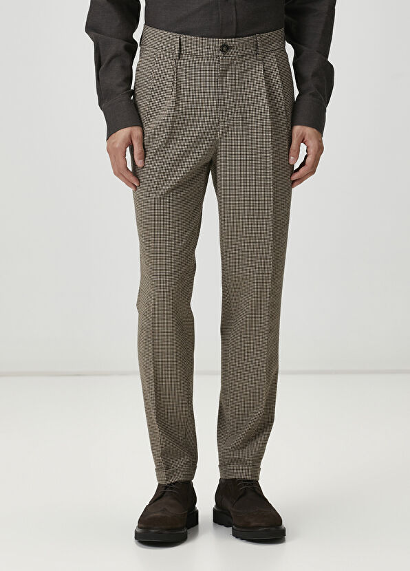 Beymen Club Kahverengi Pötikare Desenli Pantolon - 2