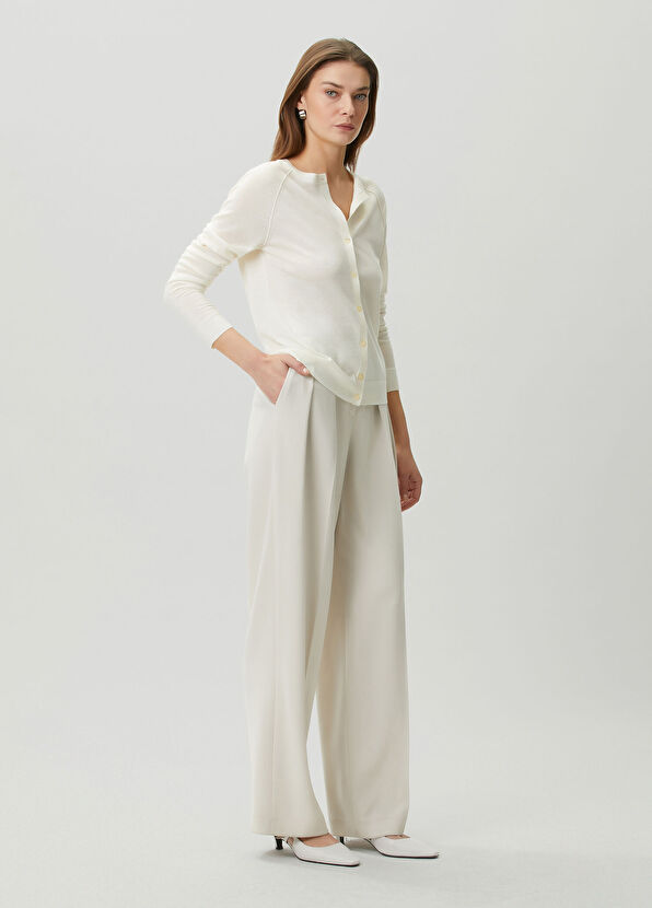 Boss White Wool Cardigan - 2