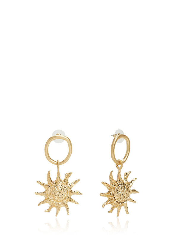 Beymen Club Gold Sun Women's Earrings - 4