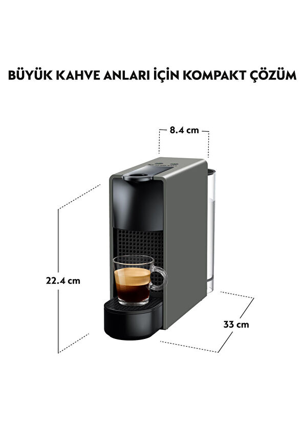 Nespresso C30 Grey Essenza Mini Kahve Makinesi - 3