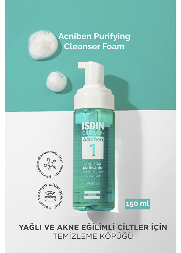 Isdin Acniben Purifying Cleanser Foam Purifying Foam for Oily Skin 150 ml - 2