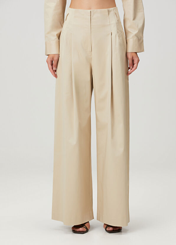 St. Agni Bej Pileli Organik Pamuk Pantolon - 2