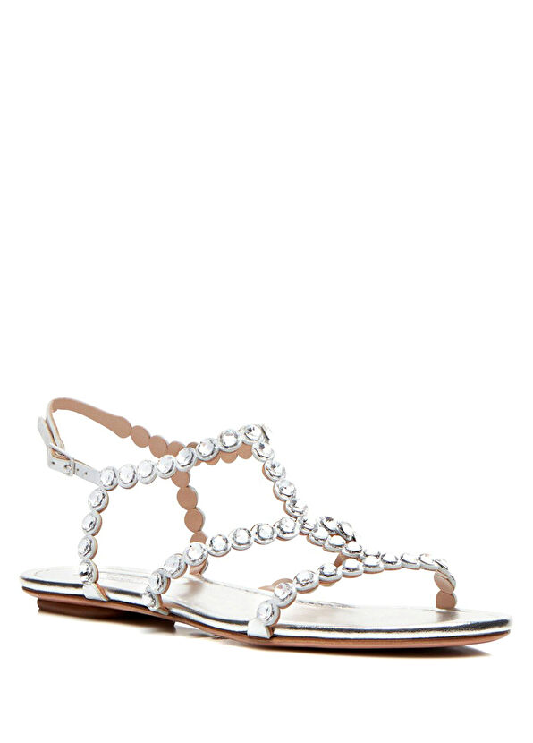 Tequila Silver Kadın Deri Sandalet - Görsel 3