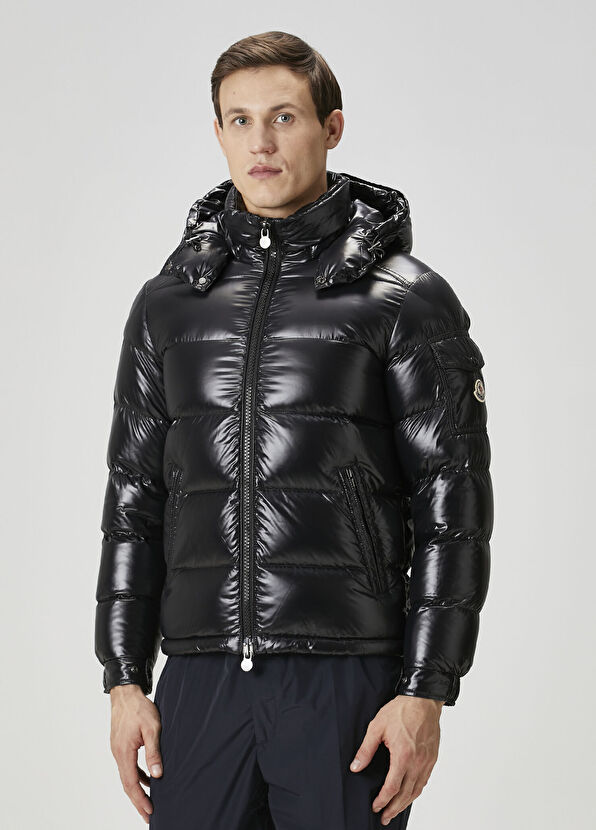 Moncler Black Hooded Puff Coat - 3
