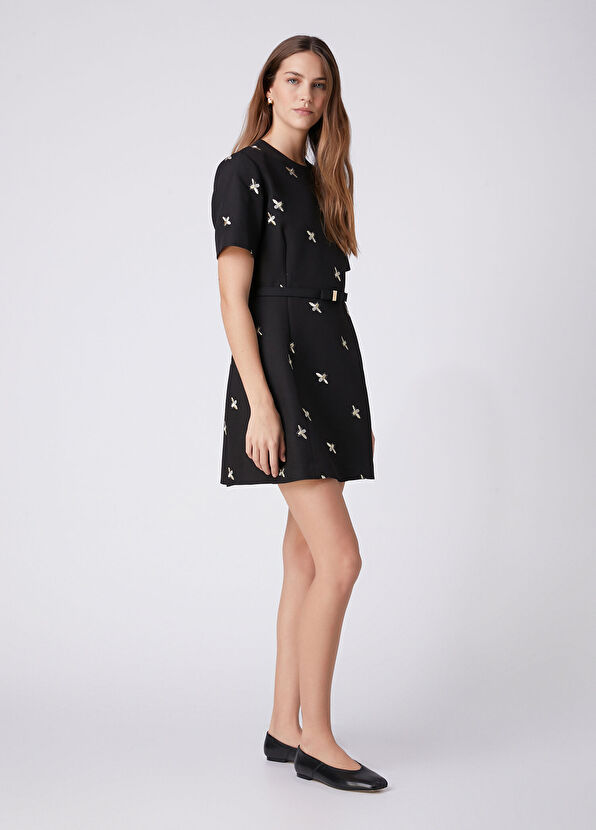 Beymen Club Black Belt Detailed Mini Evening Dress - 3