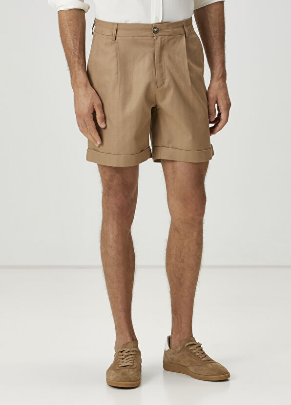 Beymen Club Deve Tüyü Pileli Şort - 2