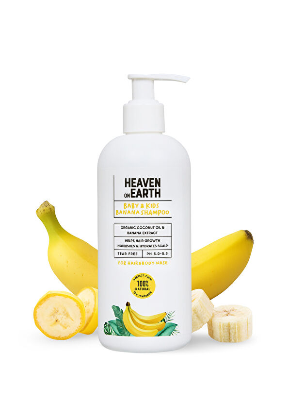 Heaven On Earth Baby Kids Banana Shampoo Banana Paraben-Free Baby Kids Hair and Body Shampoo 300 ml - 2