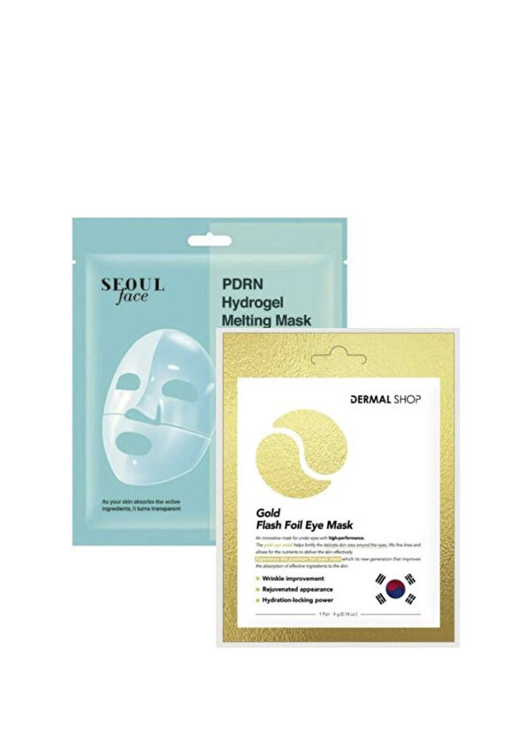 Dermal Dermal Pdrn Eriyen Maske Nemlendirici Cilt Onarıcı Şeffaf Jel Maske 34 gr ve Göz Maskesi Gold 4 gr. - 1