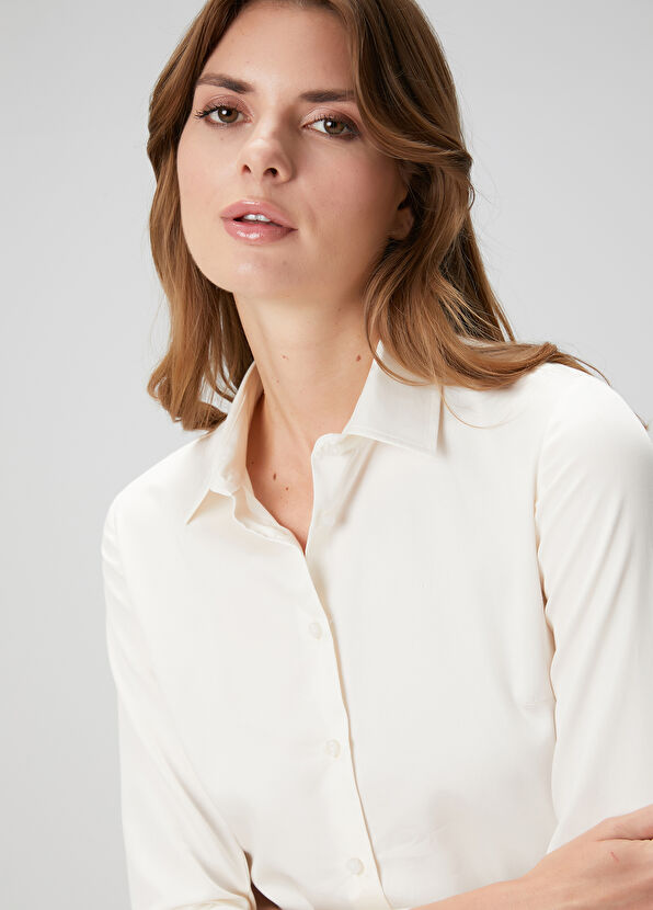 Beymen Club Slim Fit Non Iron Klasik Krem Gömlek - 2