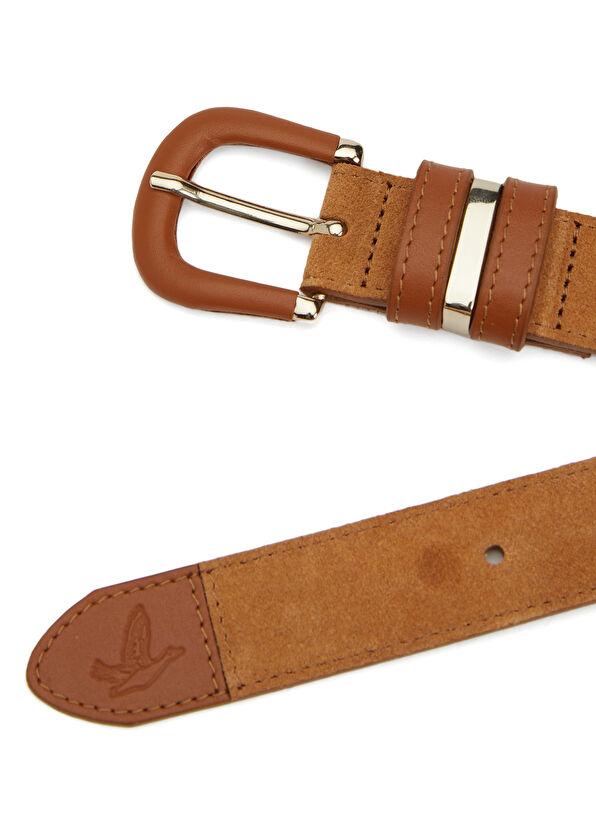 Beymen Club Women's Suede Belt with Goose Print Tip - 2