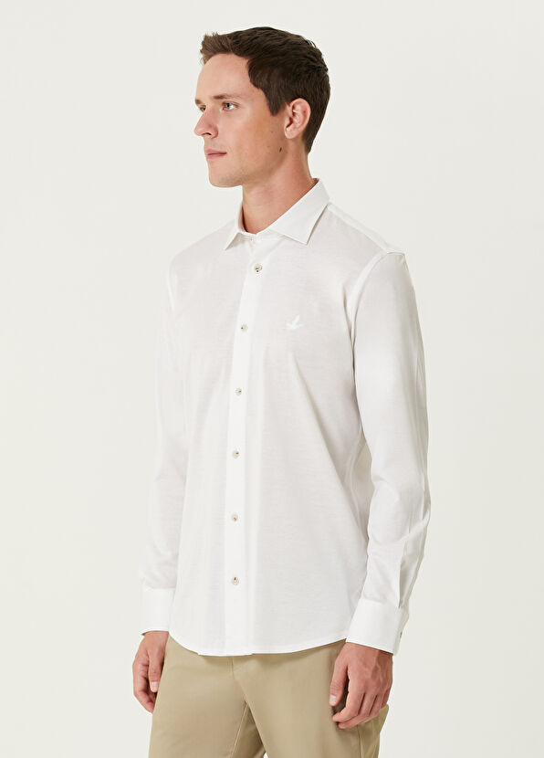 Beymen Club Slim Fit Beyaz Stretch Supreme Gömlek - 4