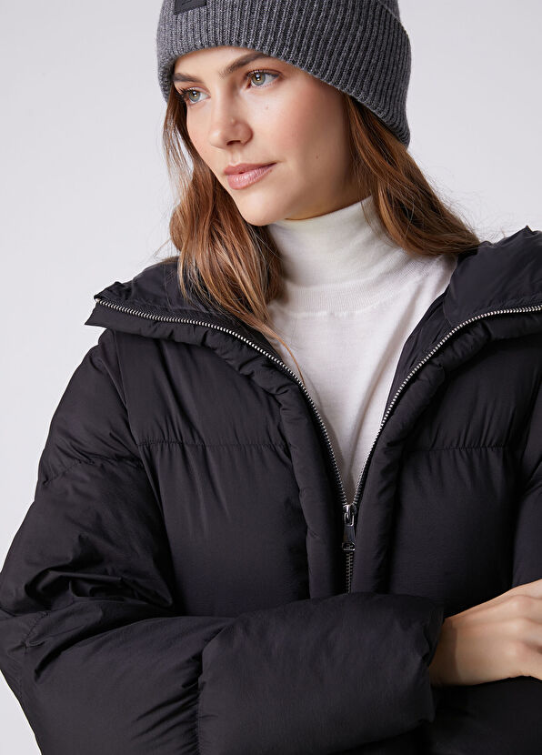 Beymen Club Black Hooded Puffer Coat - 2