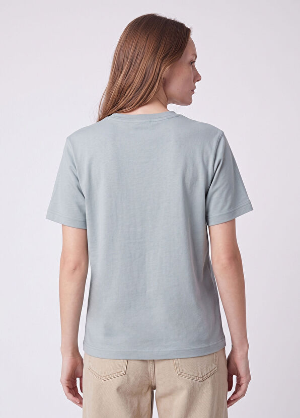 Beymen Club Mint Stone Goose Logo Printed T-Shirt - 4