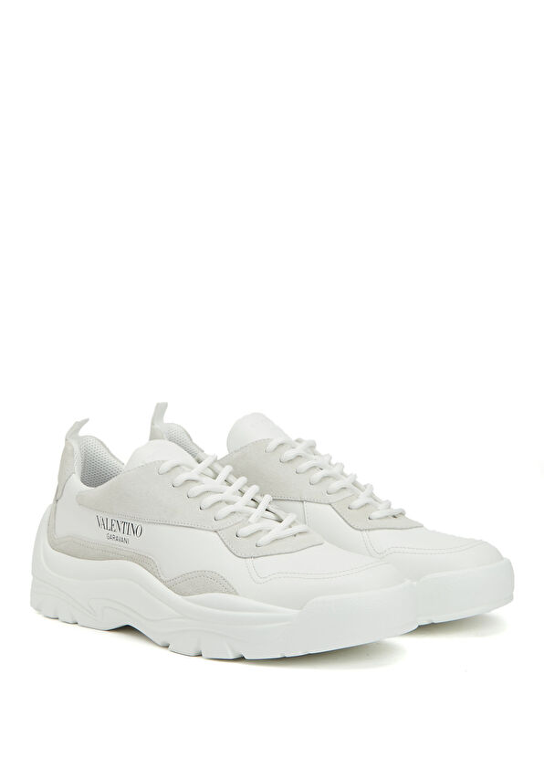 Beyaz Erkek Deri Sneaker - Görsel 4