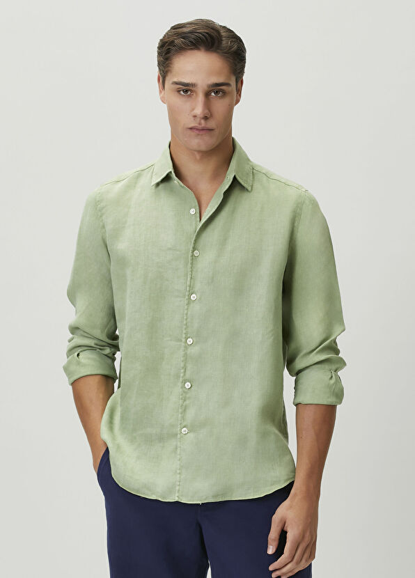 MC2 (Saint Barth) Raphael Green Linen Shirt - 1