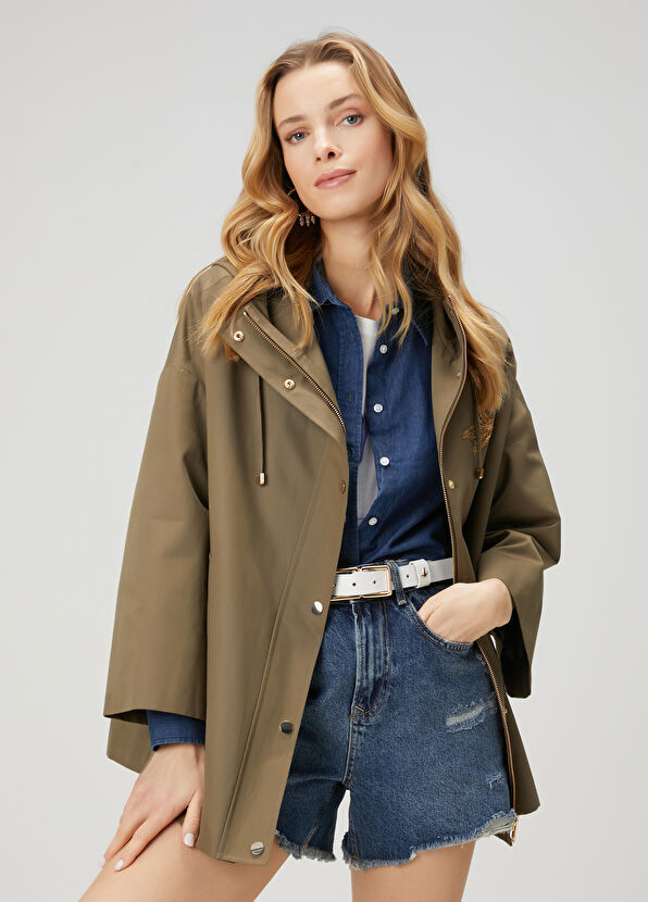 Beymen Club Haki Taşlı Logolu Kaban - 4