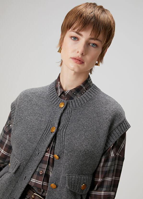 Beymen Club Anthracite Knit Vest - 2