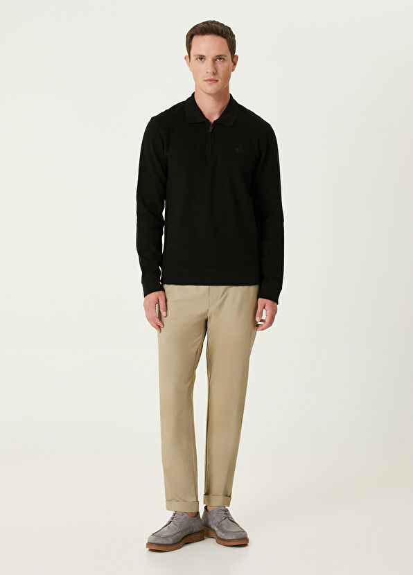 Black Polo Sweatshirt Beymen Club Black Polo Sweatshirt - 3