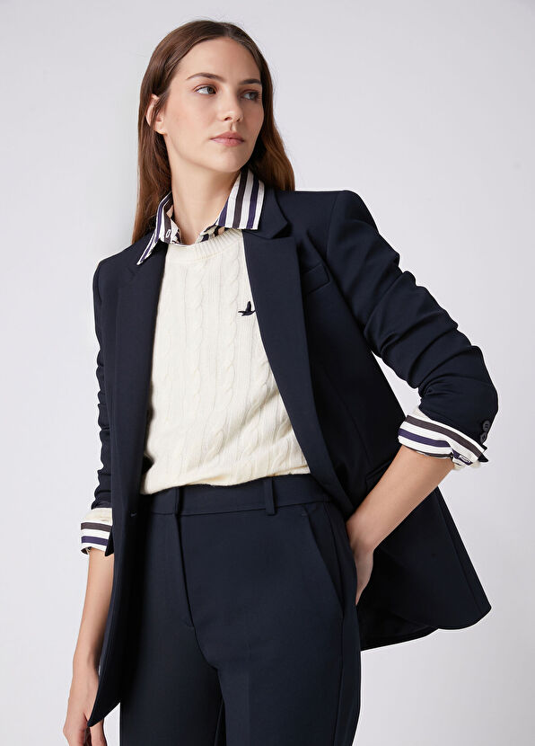 Beymen Club Lacivert Tek Düğmeli Blazer - 1