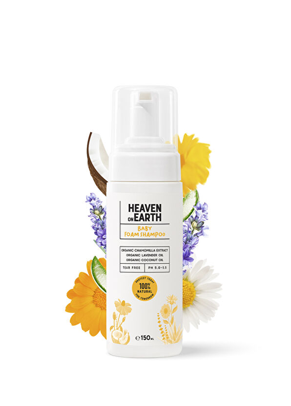 Heaven On Earth Vegan %100 Doğal ve Organik İçerikli Bebek Köpük Şampuanı 150 ml - 2