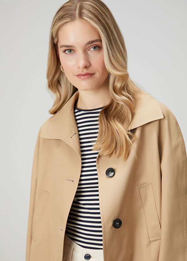 Beymen Club Beige Gabardine Coat - 2