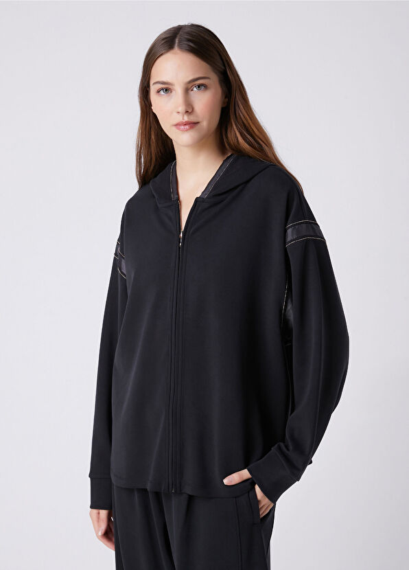 Beymen Club Black Modal Hoodie - 4