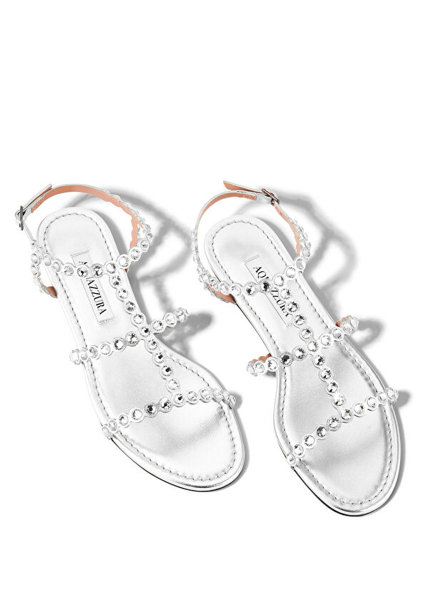 Tequila Silver Kadın Deri Sandalet - Görsel 4