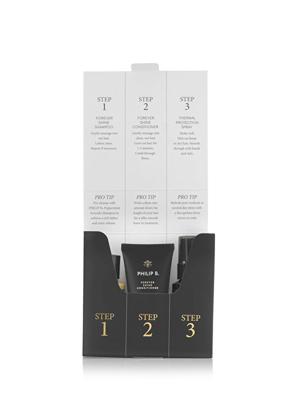 Philip B. Forever Shine Collection Discovery Hacim ve Parlaklık Veren Saç Bakım Seti - 4