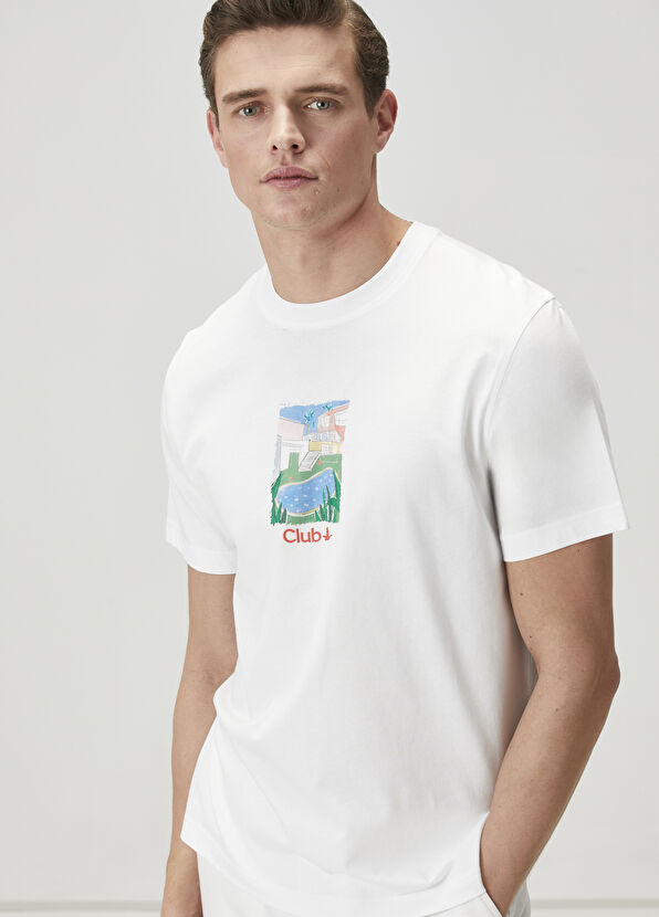 Beymen Club Beyaz Baskılı T-shirt - 2